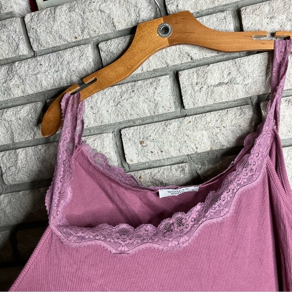 Lace Trim Cami Tank Top Shirt Top - Picture 3 of 6